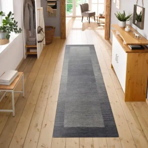 Covor traversa »Gabbeh Super« din lână pură gri 90x250 cm