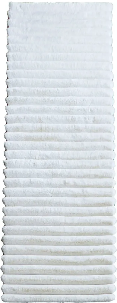 Covor traversa »Melanie« de blana sintetica cu model 3D alb, 67x230 cm