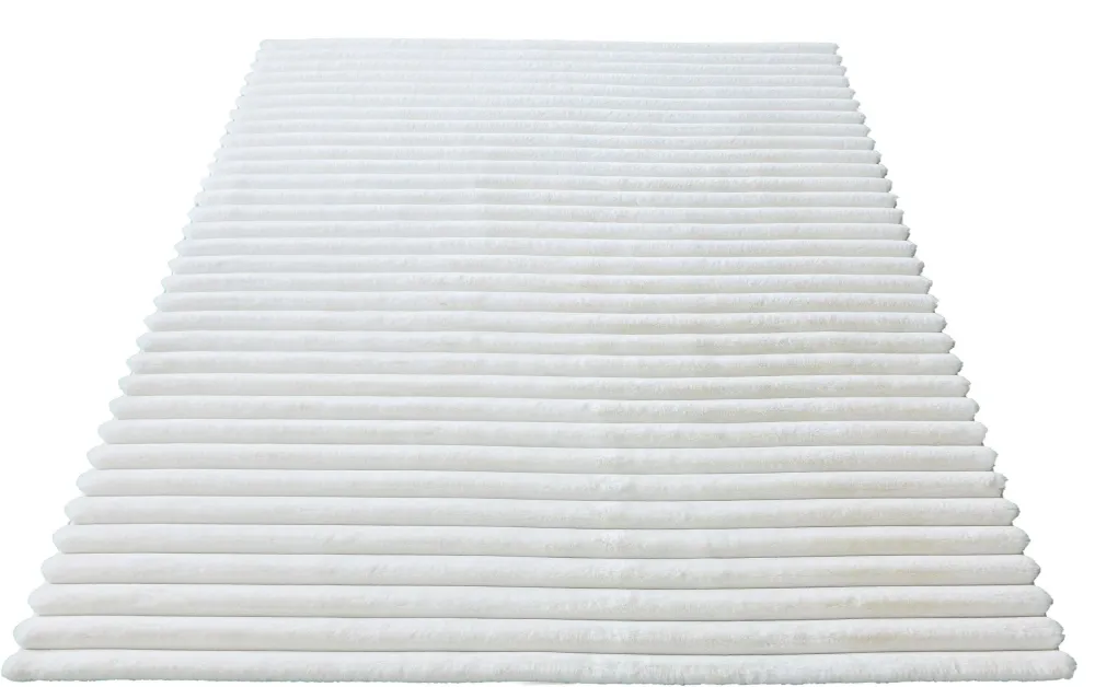 Covor traversa »Melanie« de blana sintetica cu model 3D alb, 160x230 cm