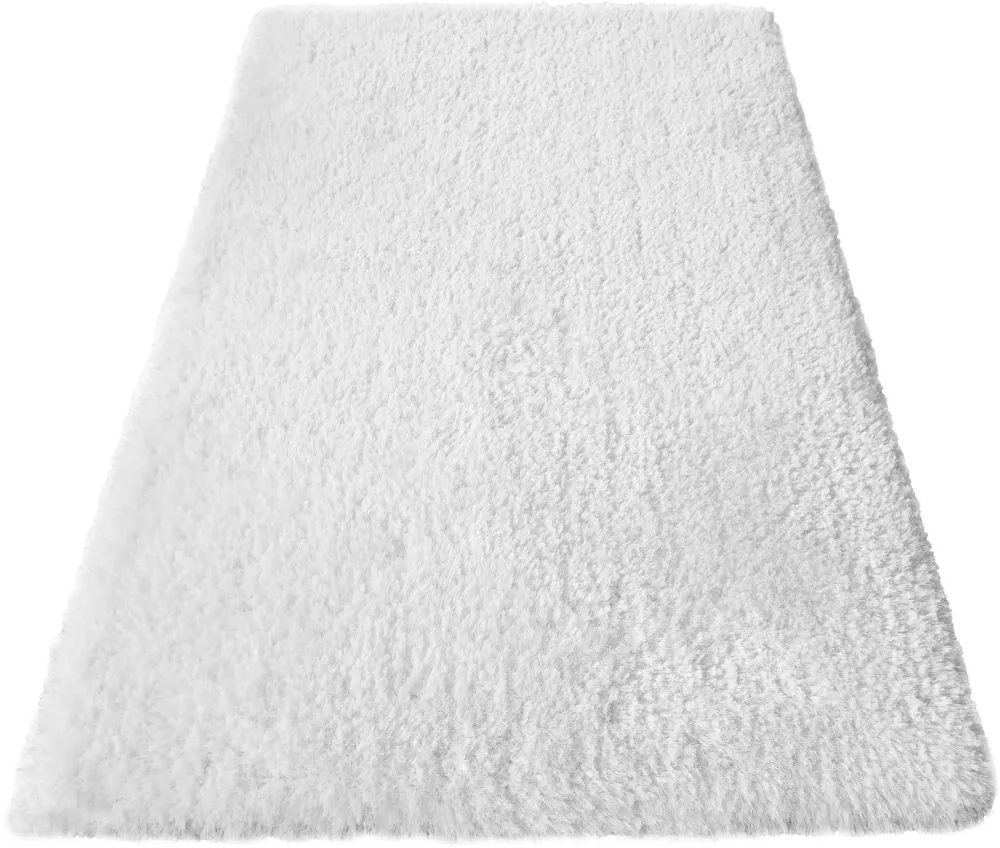 Covor traversa Micro Exclusive alb foarte gros si pufos 60x90 cm