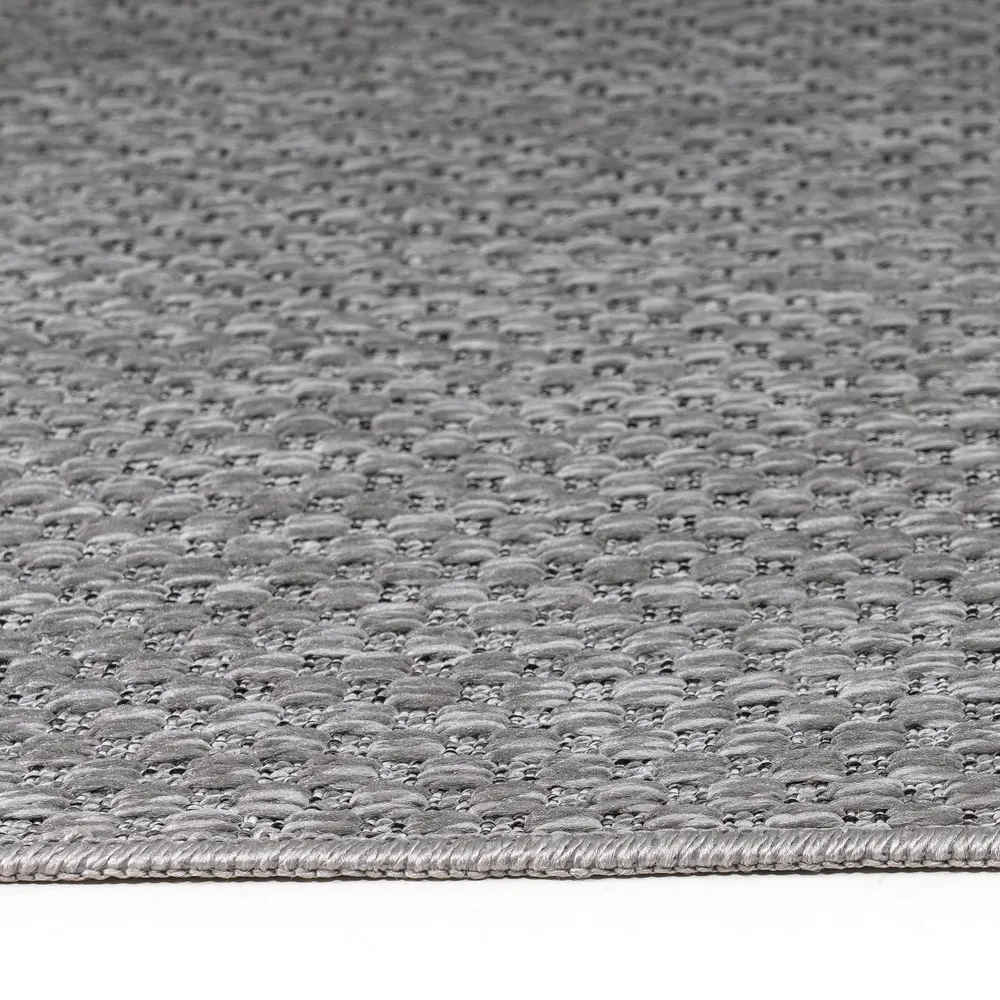 Covor traversa Rhodos gri pentru interior și exterior, aspect de sisal 60x90 cm