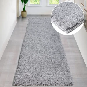 Covor traversa »Shaggy 30« gri deschis foarte moale si pufos 67x230 cm