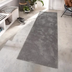 Covor traversa Shaggy »Magong« foarte pufos si moale, gri 80x250 cm