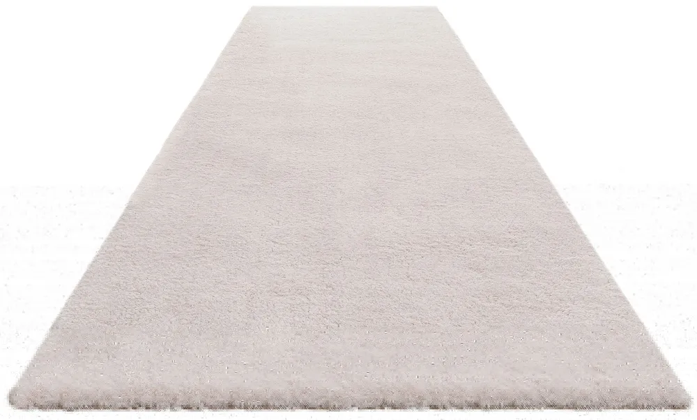 Covor traversa Shaggy »Magong« foarte pufos si moale crem 80x250 cm