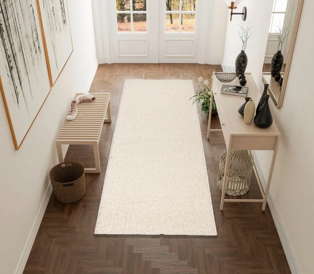 Covor traversa »Shaggy Soft« cu fir lung pufos, crem, 80x250 cm