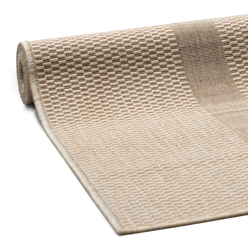 Covor Venice cu tesatura plata, aspect de sisal, bej 67x230 cm