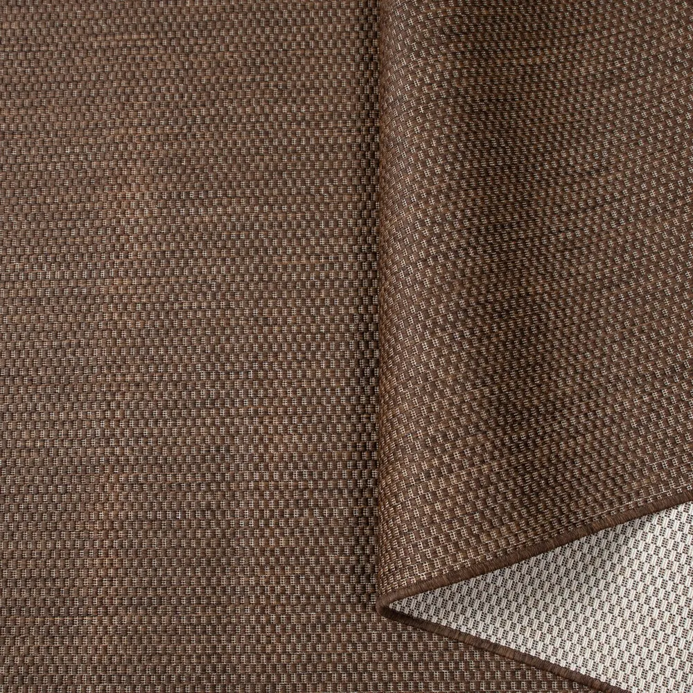 Covor Venice cu tesatura plata, aspect de sisal maro 80x150 cm