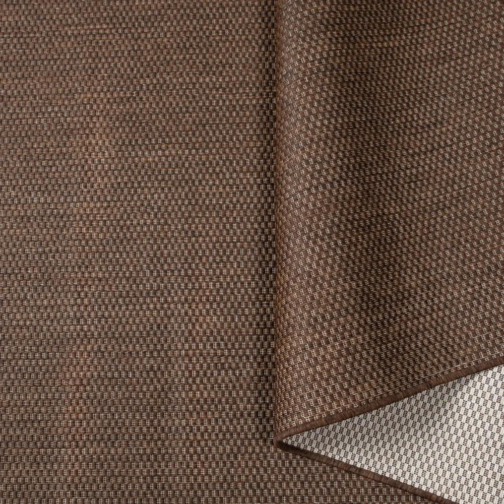 Covor Venice cu tesatura plata, aspect de sisal maro 60x110 cm