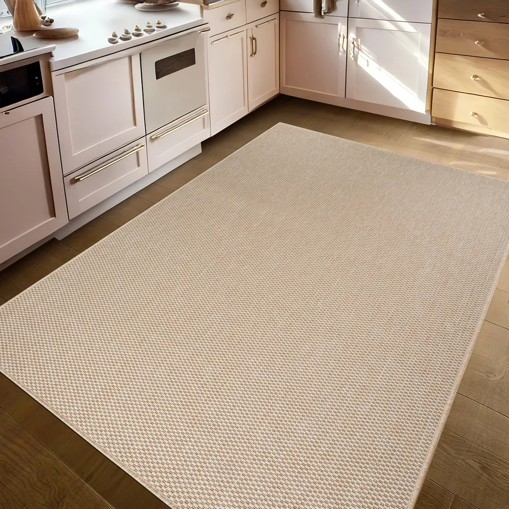 Covor Venice cu tesatura plata, aspect de sisal, bej 60x110 cm