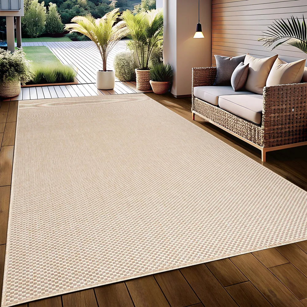 Covor Venice cu tesatura plata, aspect de sisal, bej 60x110 cm