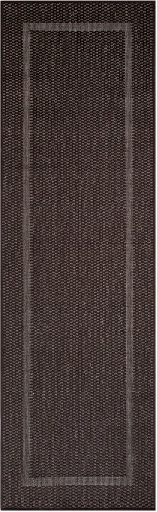 Covor Venice cu tesatura plata, aspect de sisal maro 67x230