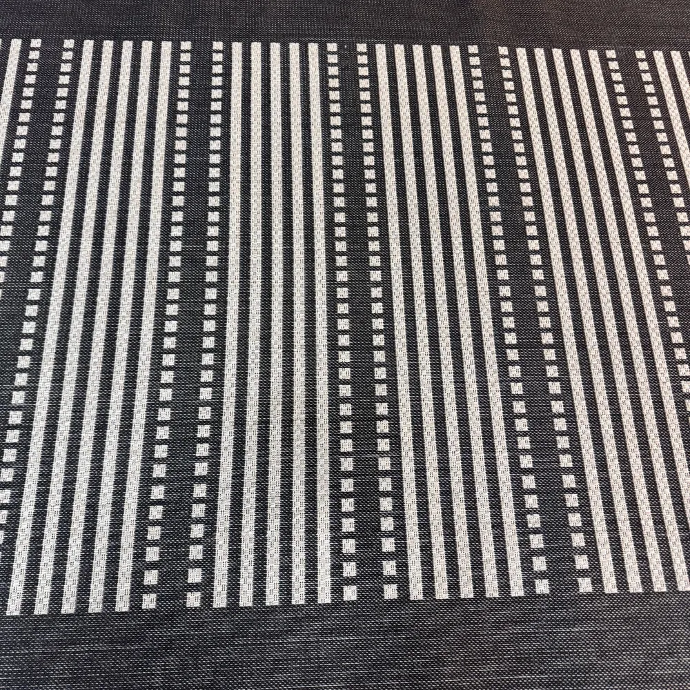 Covor Venice cu tesatura plata, aspect de sisal negru 160x160 cm