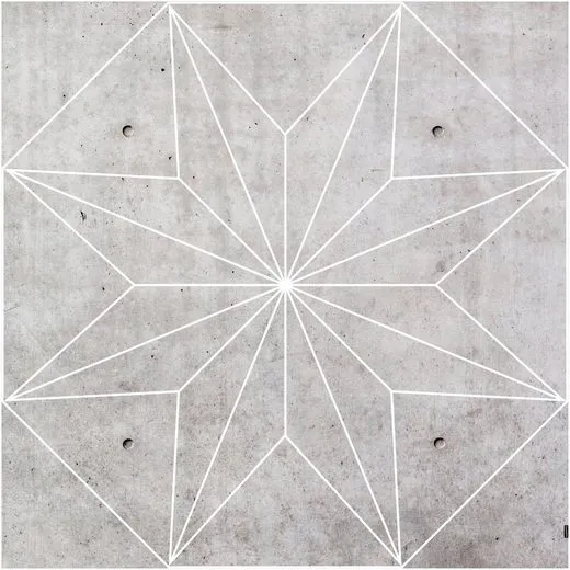 Covor de vinil Buddy Concrete Star MySpotti, 136x136 cm