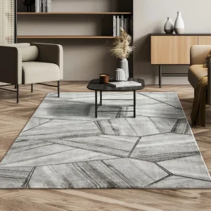 Covor »Waben« cu tesatura plata, gri elegant, 120x170 cm