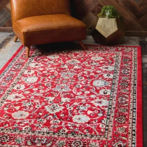 Covor »Zarin Hill« cu model oriental rosu, 66x90 cm