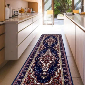 Traversa Oriental cu model floral, 80x250 cm