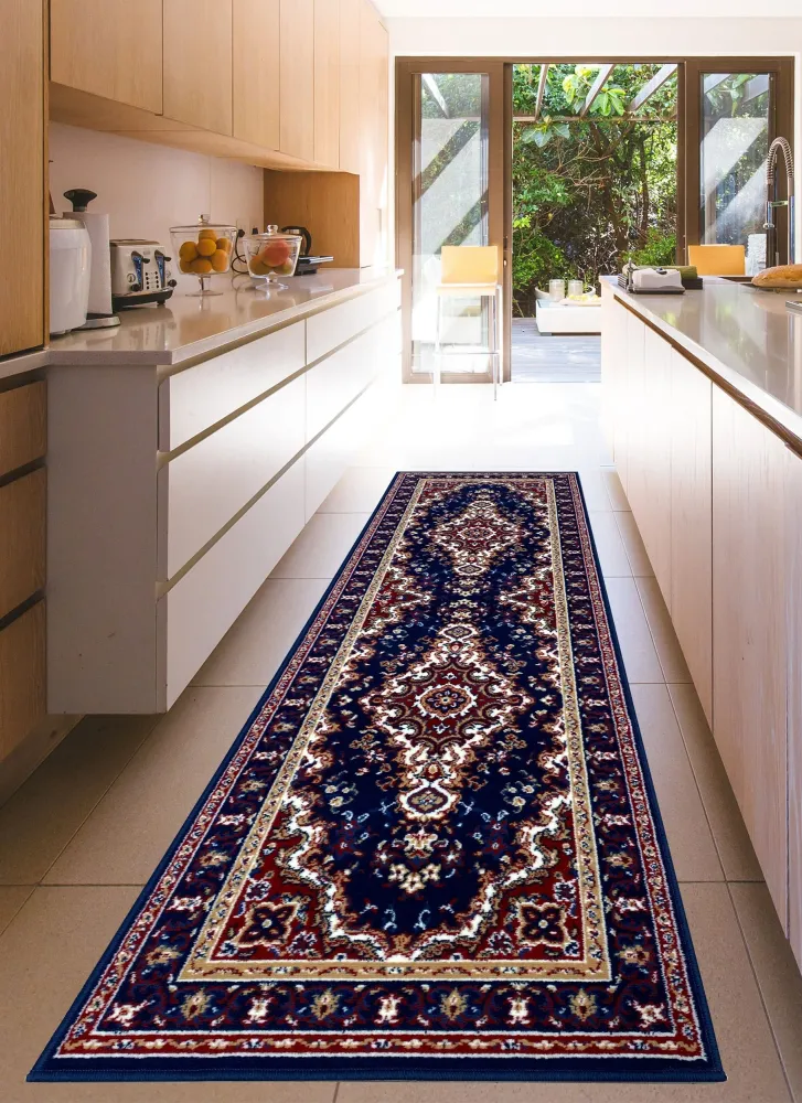 Traversa Oriental cu model floral, 80x250 cm