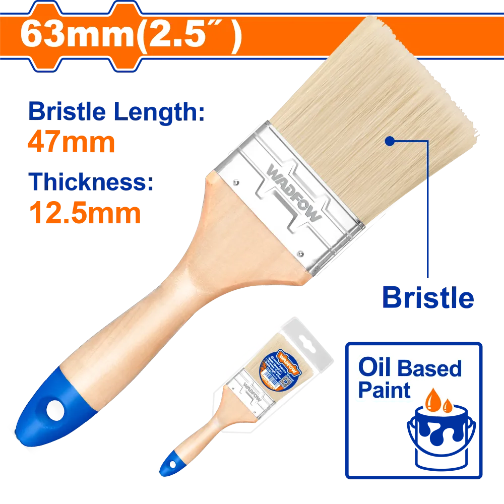 Pensula pentru vopsea pe baza de ulei Wadfow, latime 63mm