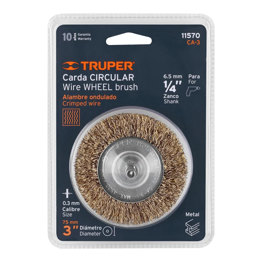 Perie sarma cupa 75 mm, sarma dura otel - Truper