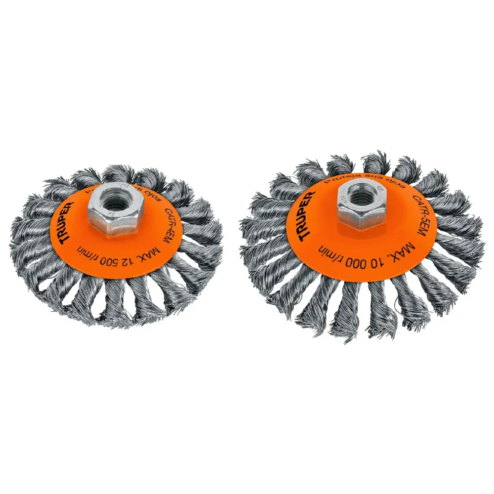 Perie sarma cupa cu turoane din otel, 125 mm Truper