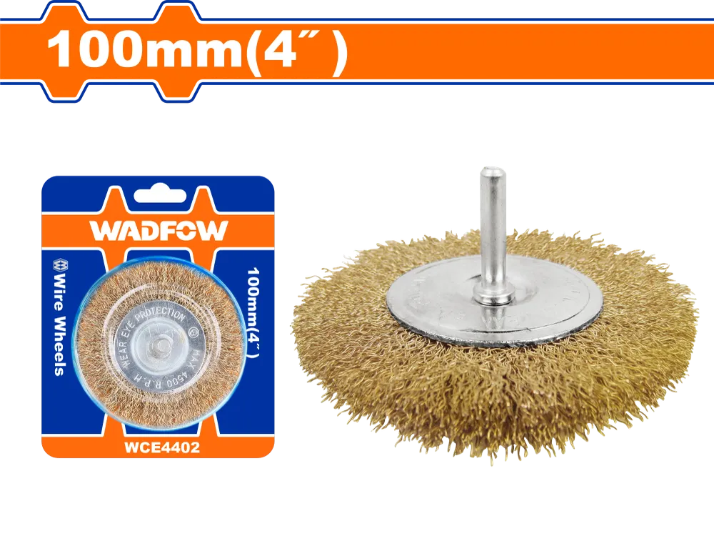 Perie de sarma disc Wadfow, 4500rpm, diametru 100mm
