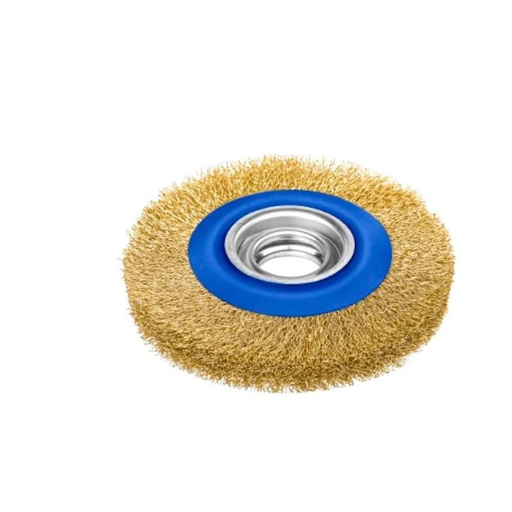 Perie de sarma pentru lemn, otel Wadfow, diametru 6”/150mm