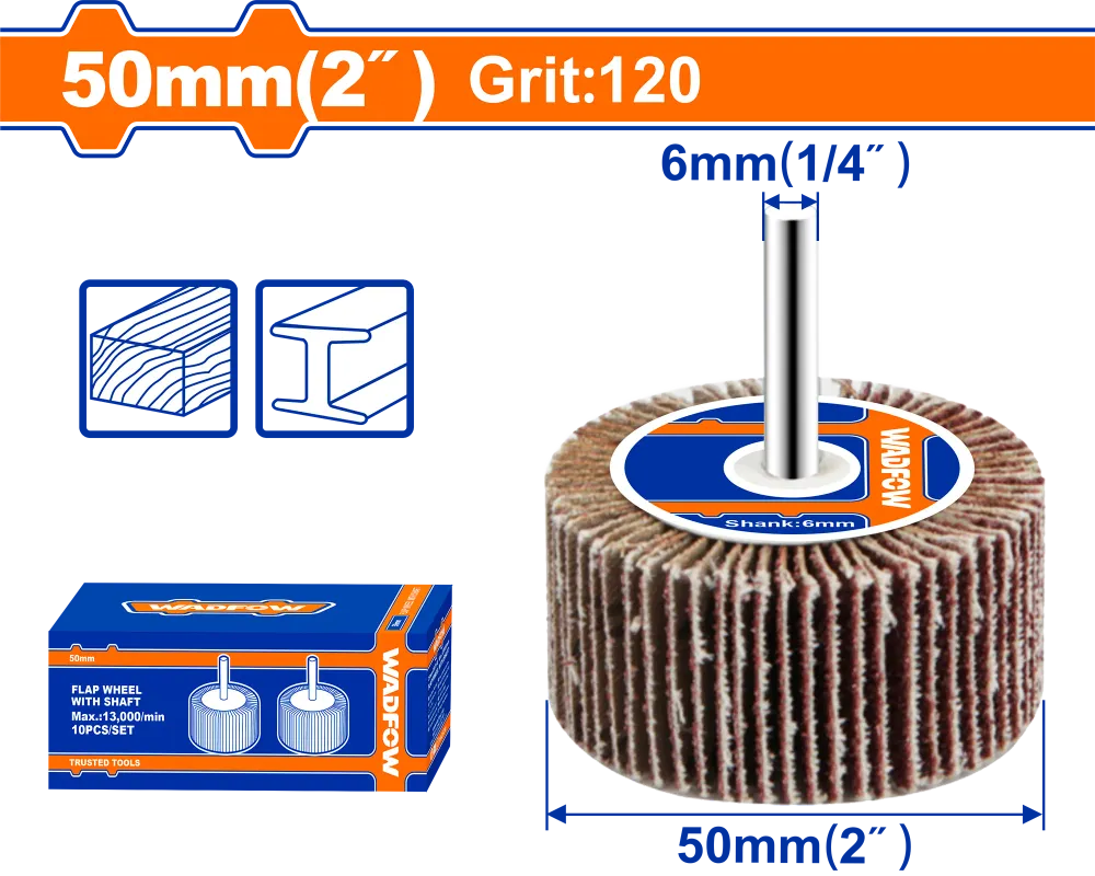 Perie smirghel Wadfow, dimensiuni 50x25x6mm, granulatie P120