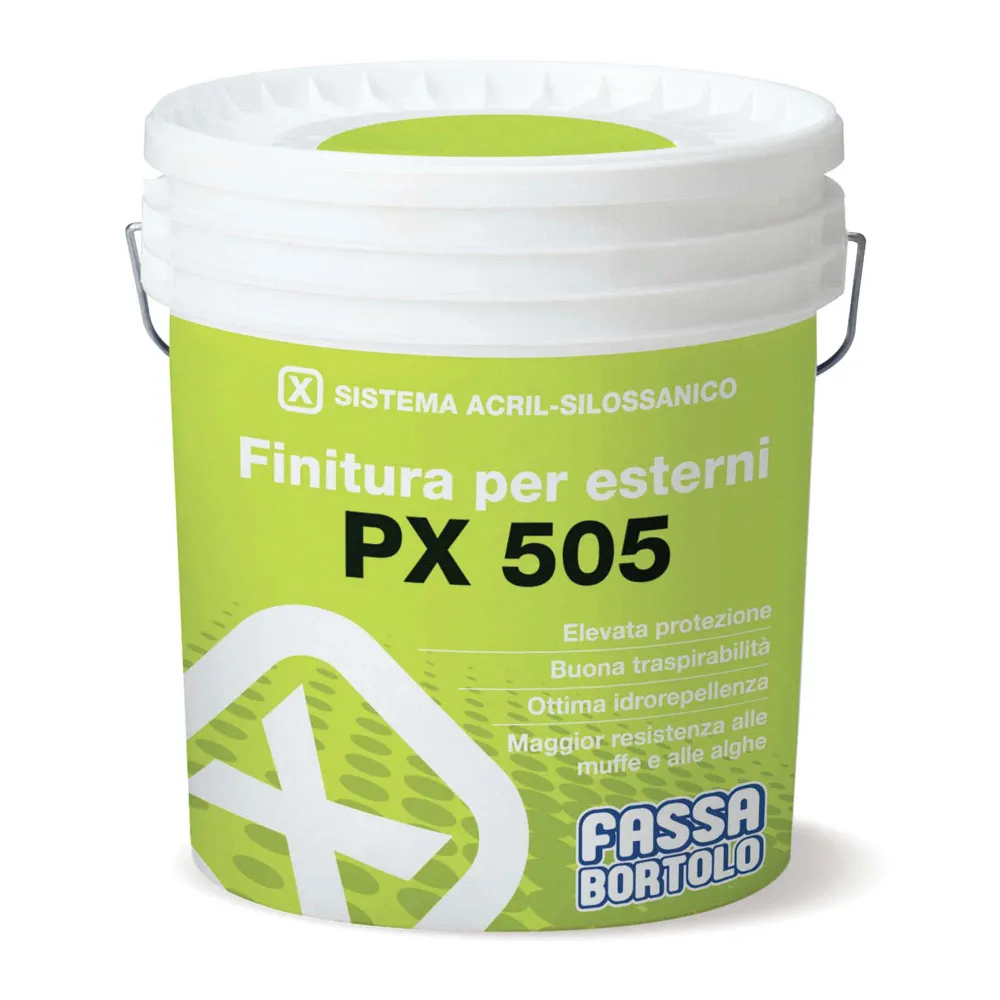 Vopsea acrilică siloxanică Fassa PX505 cu umplutură albă