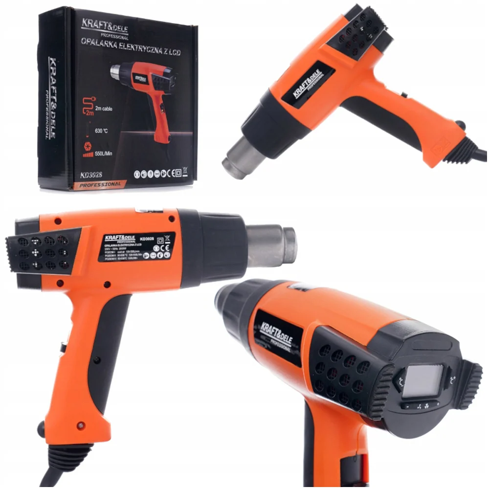 Suflanta aer cald Kraft&Dele KD3028, 2000W, 3 trepte, 630ᵒC