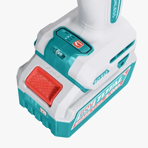 Masina de insurubat cu impact TOTAL 20V, 1050Nm, prindere 3/4", 5.0Ah Li-Ion, (include 2 acumulatori si incarcator)