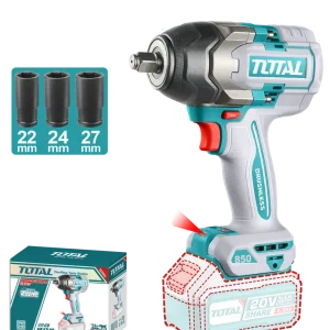 Masina de insurubat cu impact TOTAL, 20V, 850Nm, motor fara perii (nu include acumulator), tractiune patrata 1/2”