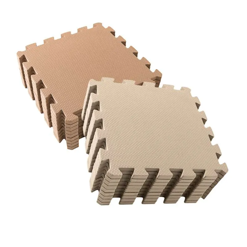 Kid'oh Podea de joacă din spumă - 2 x 9 piese - Caramel/Nisip