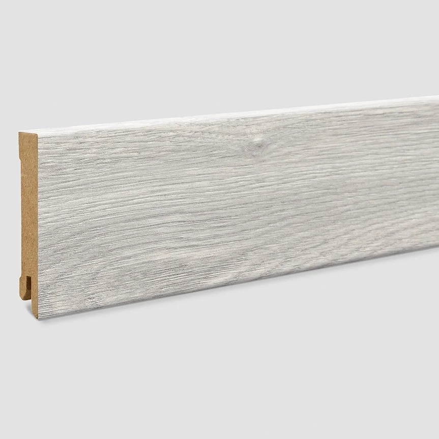 Egger L583 Plinta parchet MDF 8 cm, gri (stejar soria gri deschis)