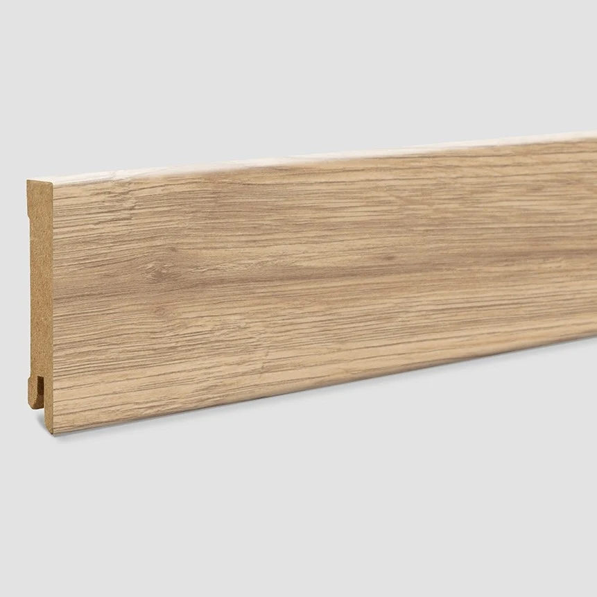 Egger L595 Plinta parchet MDF 8 cm, maro (stejar sherman maro deschis)
