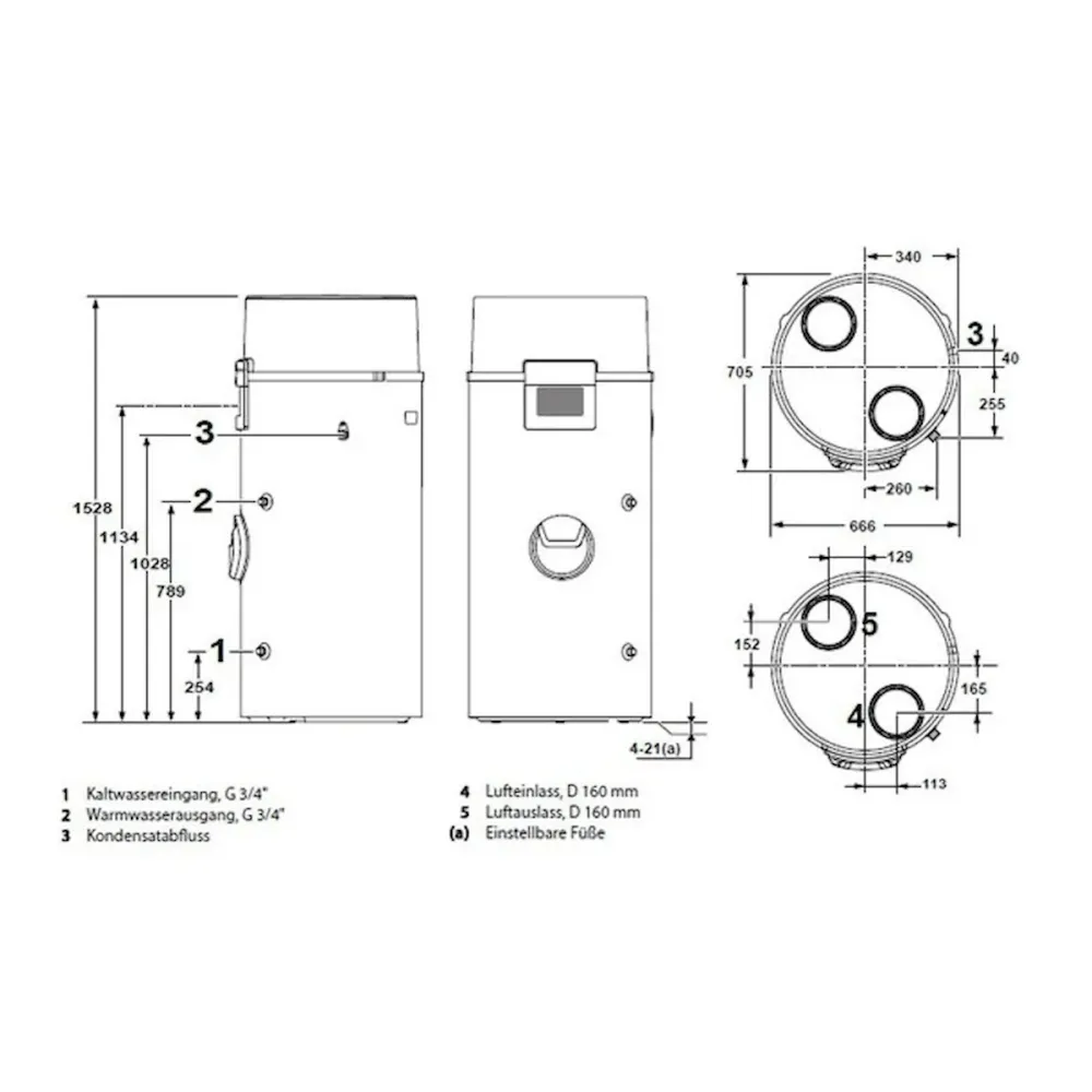 Pompa de caldura apa calda Remeha Azorra Ace 200 litri 2,4 kW