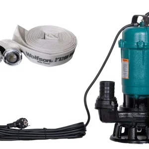 Pompa apa murdara cu tocator Gospodarul Profesionist, 2900W, 10000 l/h + furtun pompieri 2" 20m, cuple incluse