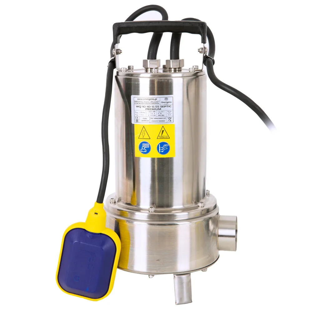 Pompa apa murdara Omnigena WQ 10-10-0.55 SEPTIC, 0.55kW, debit 250l/min, H refulare 8m, submersibila