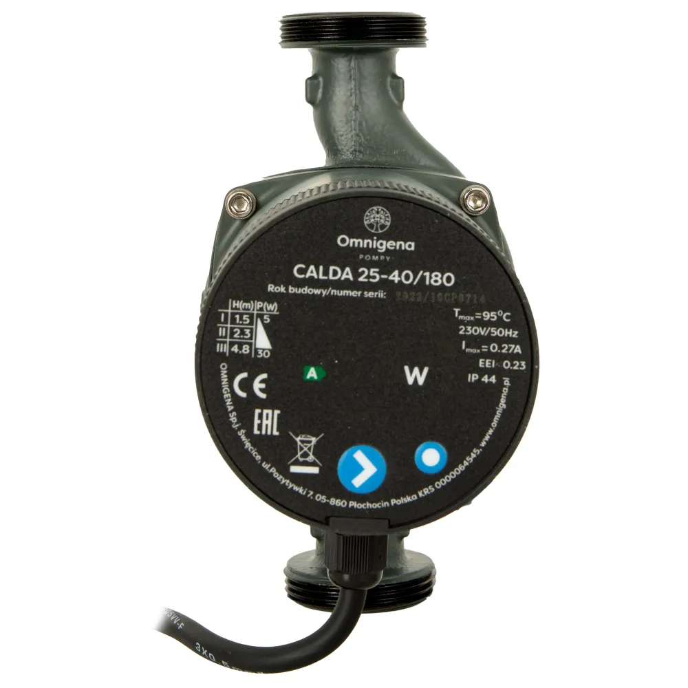 Pompa recirculare centrala Omnigena CALDA 25-40/180, debit 42l/min, putere 30W