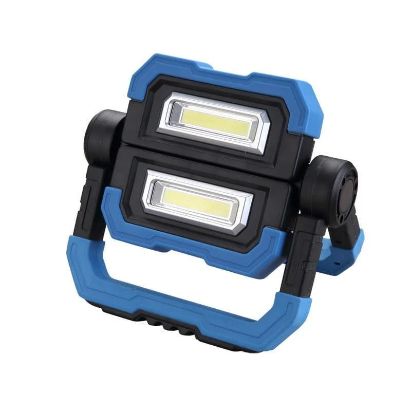 Proiector LED portabil 2x5W 4500K, 5000mAh, maner cu 4 magneti fixare