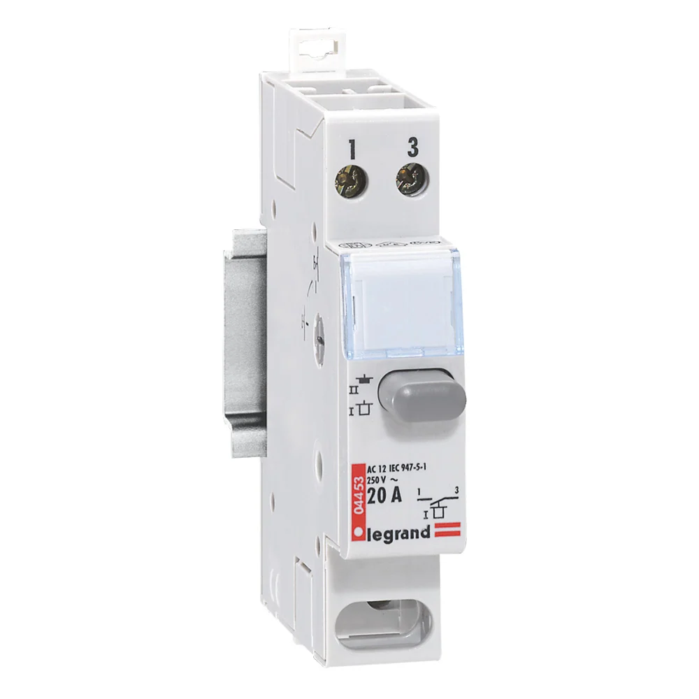 Buton de comanda, 1 modul, 1ND, 20A, 250W, Legrand 004453