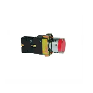 Buton cu revenire iluminabil, 1NI, 6A, rosu, Freder 32-756
