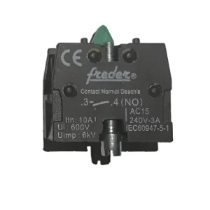 Contact auxiliar, 1ND, 6A, verde, Freder 32-790