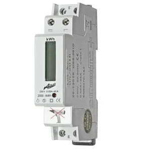 Contor monofazic, pe sina, digital, 1x45A, 1 modul, Adeleq 02-553/DIG