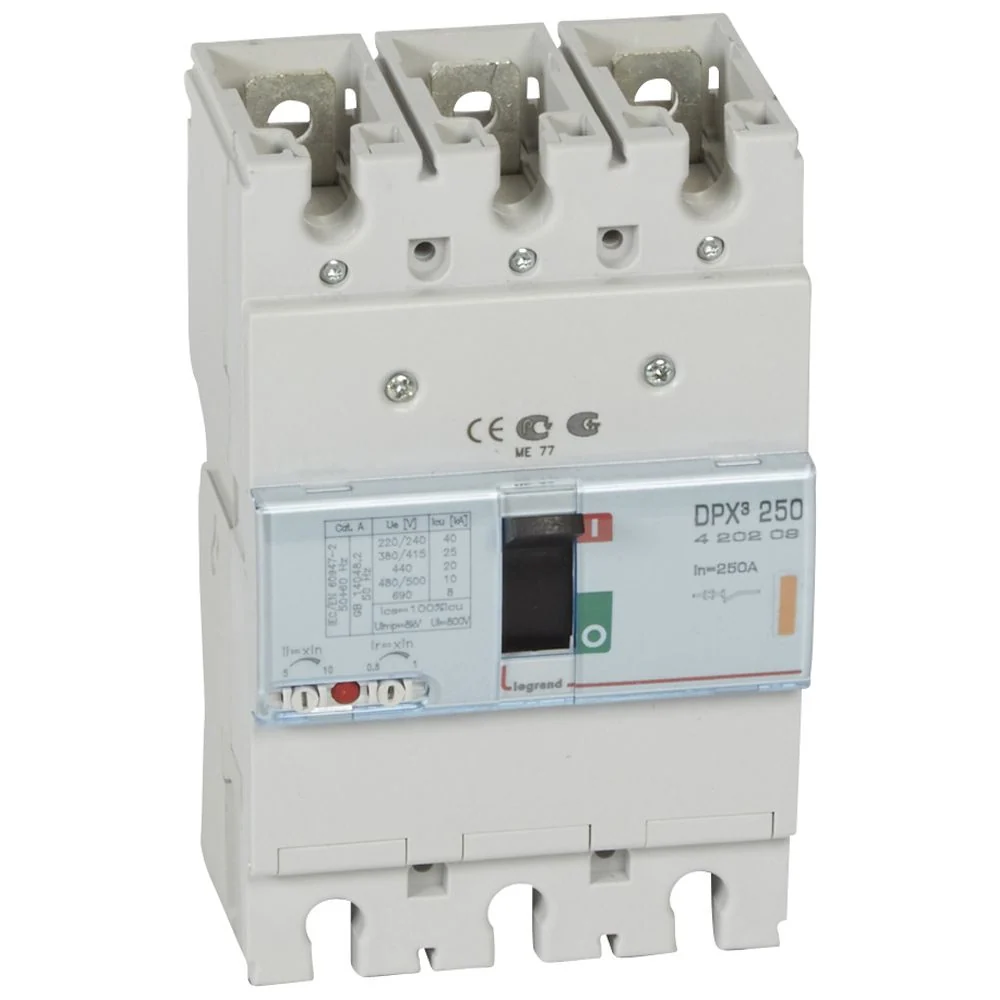 Intrerupator automat, tip USOL, DPX³ 250MT 3P 250A 25kA, Legrand 420209