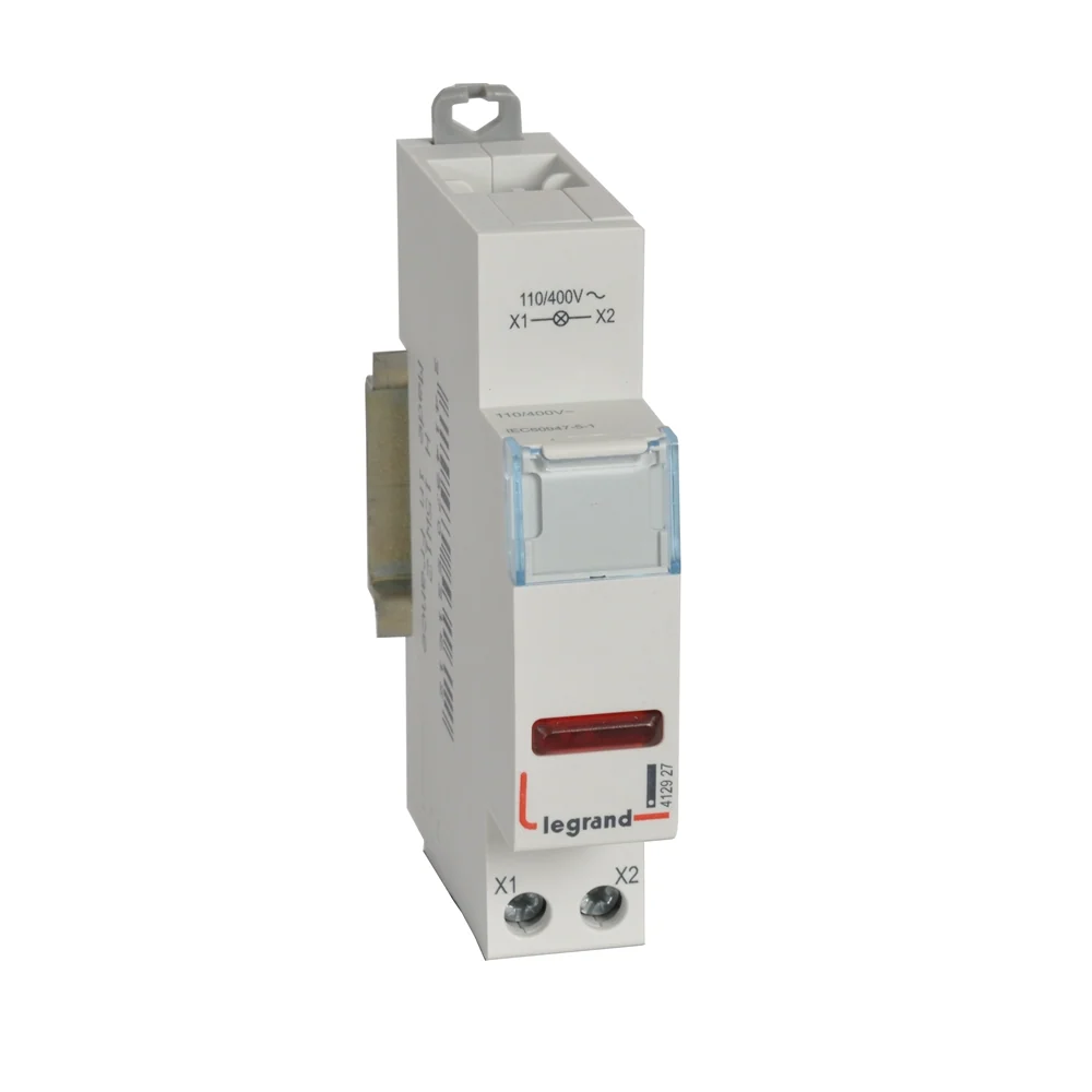 Lampa de semnalizare simpla LED cu montaj pe sina DIN, 1 modul, rosu, 110/400V, CTX³ Legrand 412927
