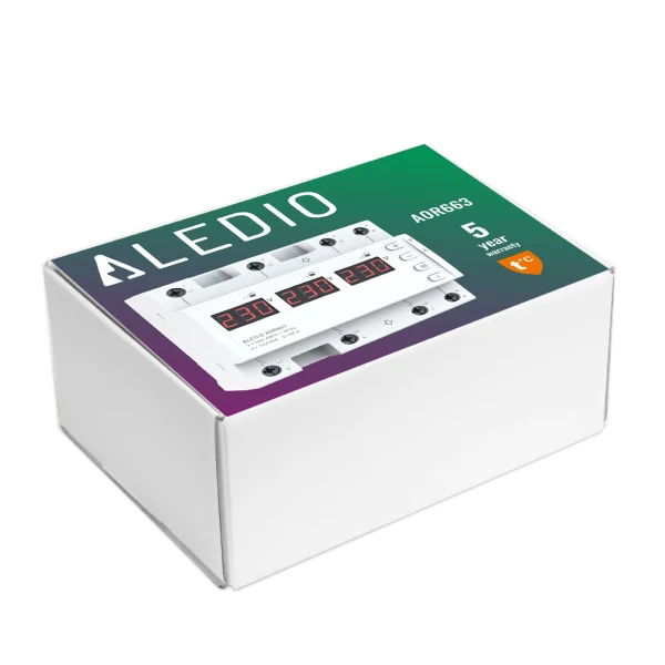 Releu de monitorizare tensiune, trifazat, 63A, 6 module, Aledio A0R663