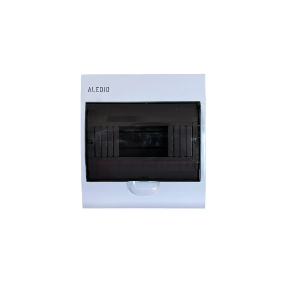 Tablou policarbonat, aparent, 8 module, 1 rand, IP50, Aledio A08M1PT