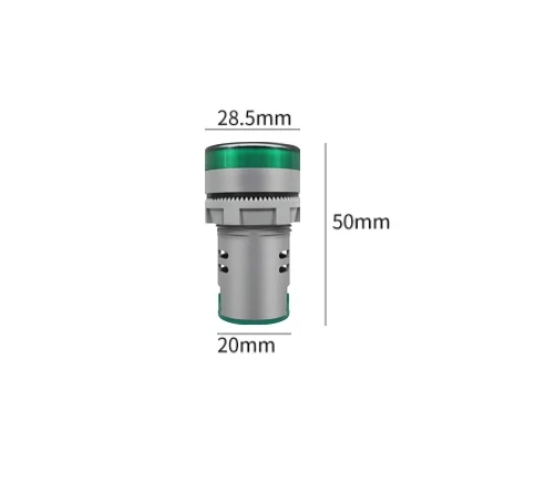 Voltmetru digital, Ø22, 20-500V, AC, IP65, verde, El.tech 32-5002