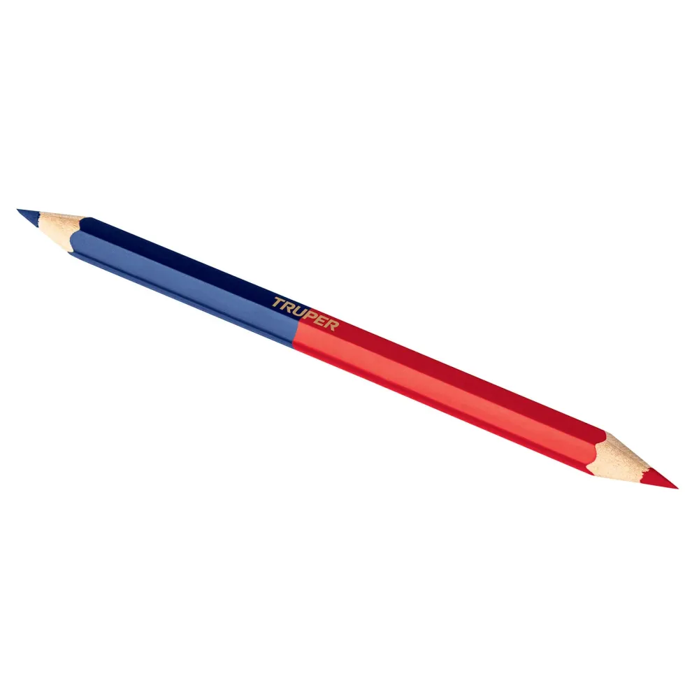 Creion bicolor pentru tamplarie, 17 cm, 2 buc/set. Truper