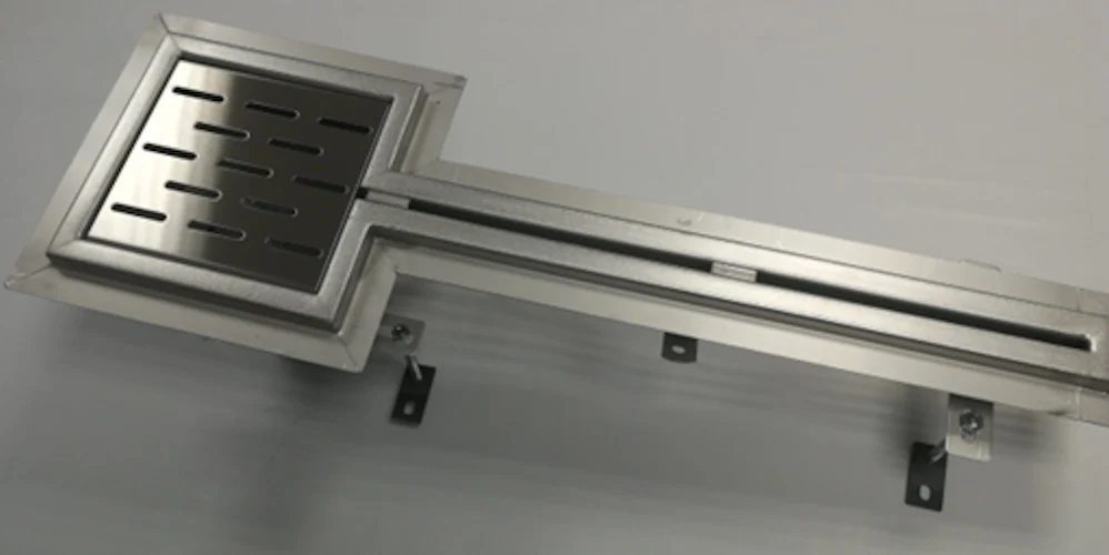 Rigola din inox Kessel Ferrofix, tip fanta pentru industria alimentara, lungime 4M